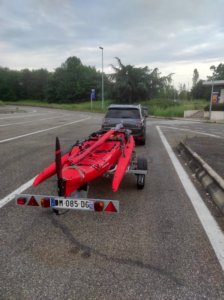 Hobie Tandem Island sur route